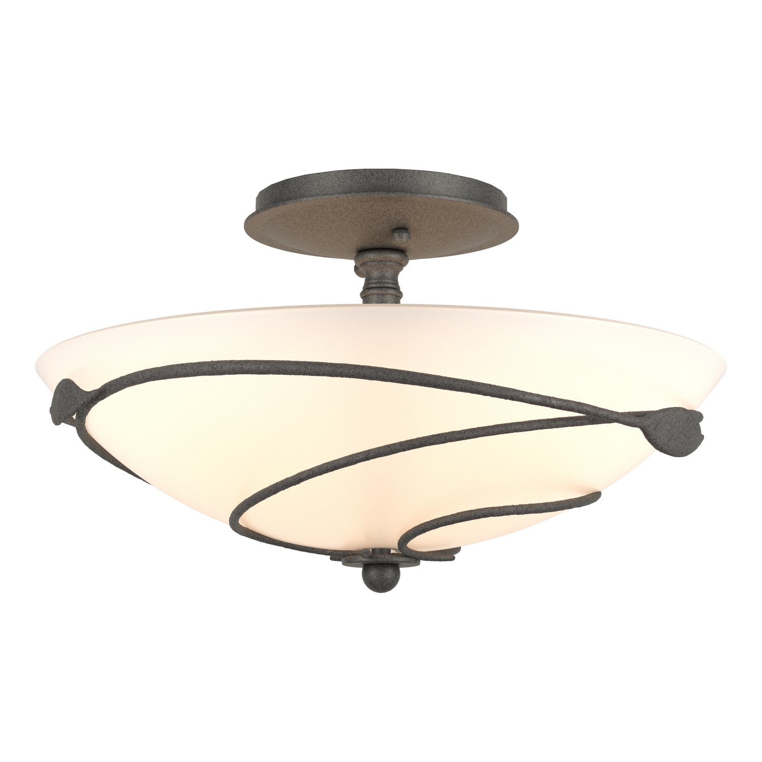 Hubbardton Forge - 126712-SKT-20-GG0048 - Forged Leaves Semi-Flush - Leaf - Natural Iron