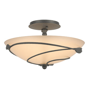 Hubbardton Forge - 126712-SKT-20-SS0048 - Two Light Semi-Flush Mount - Leaf - Natural Iron