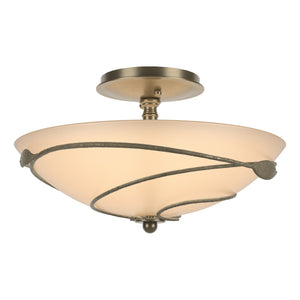 Hubbardton Forge - 126712-SKT-84-SS0048 - Two Light Semi-Flush Mount - Leaf - Soft Gold