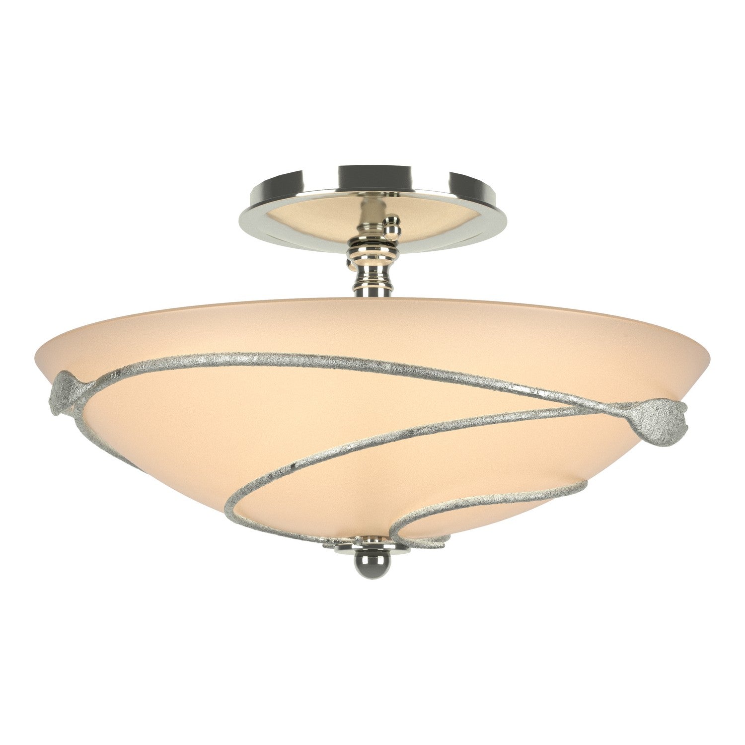 Hubbardton Forge - 126712-SKT-85-SS0048 - Forged Leaves Semi-Flush - Leaf - Sterling
