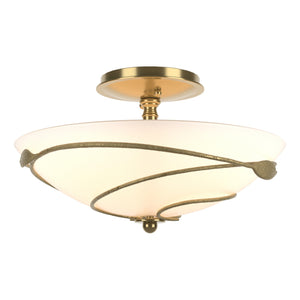 Hubbardton Forge - 126712-SKT-86-GG0048 - Two Light Semi-Flush Mount - Leaf - Modern Brass