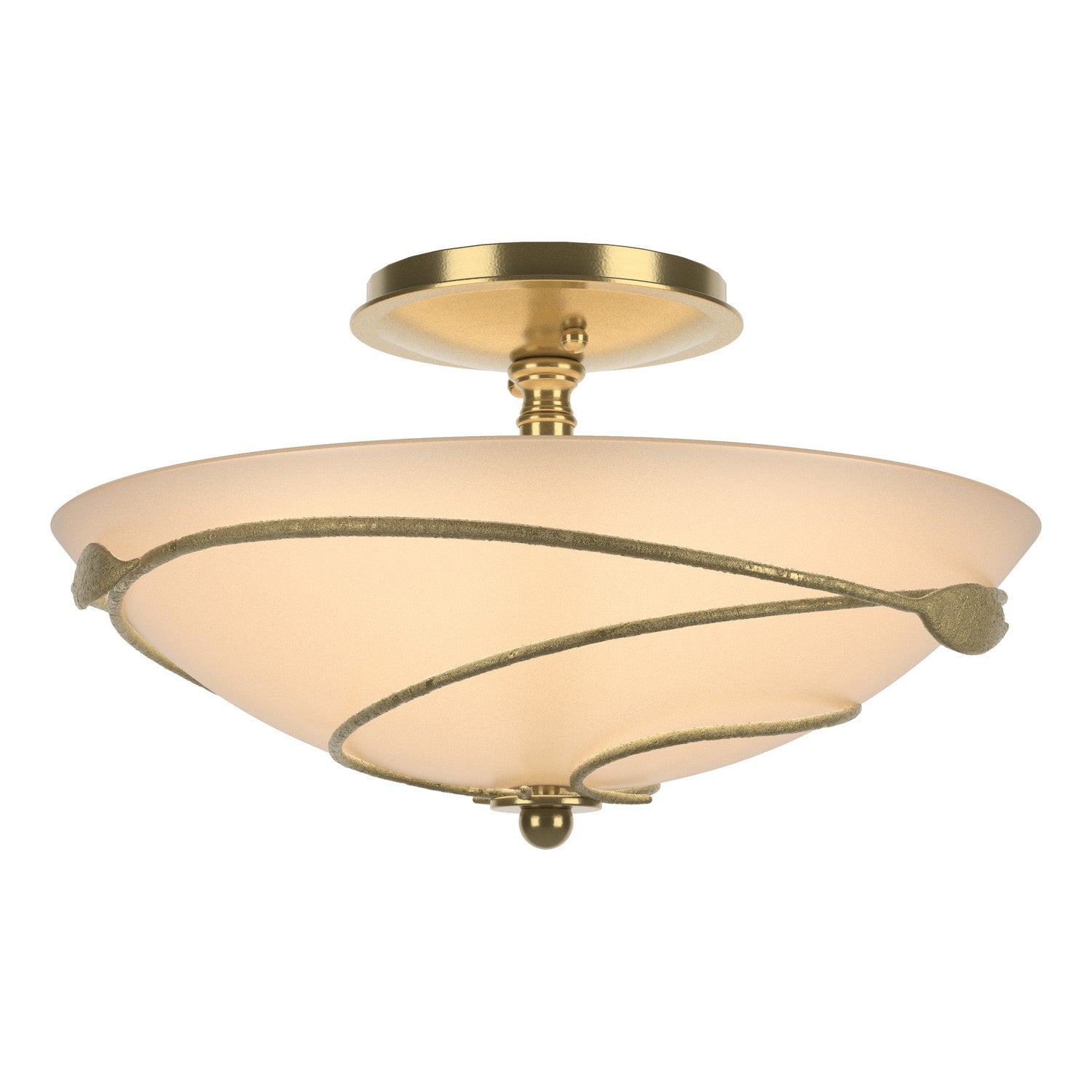 Hubbardton Forge - 126712-SKT-89-SS0048 - Forged Leaves Semi-Flush - Leaf - Ink