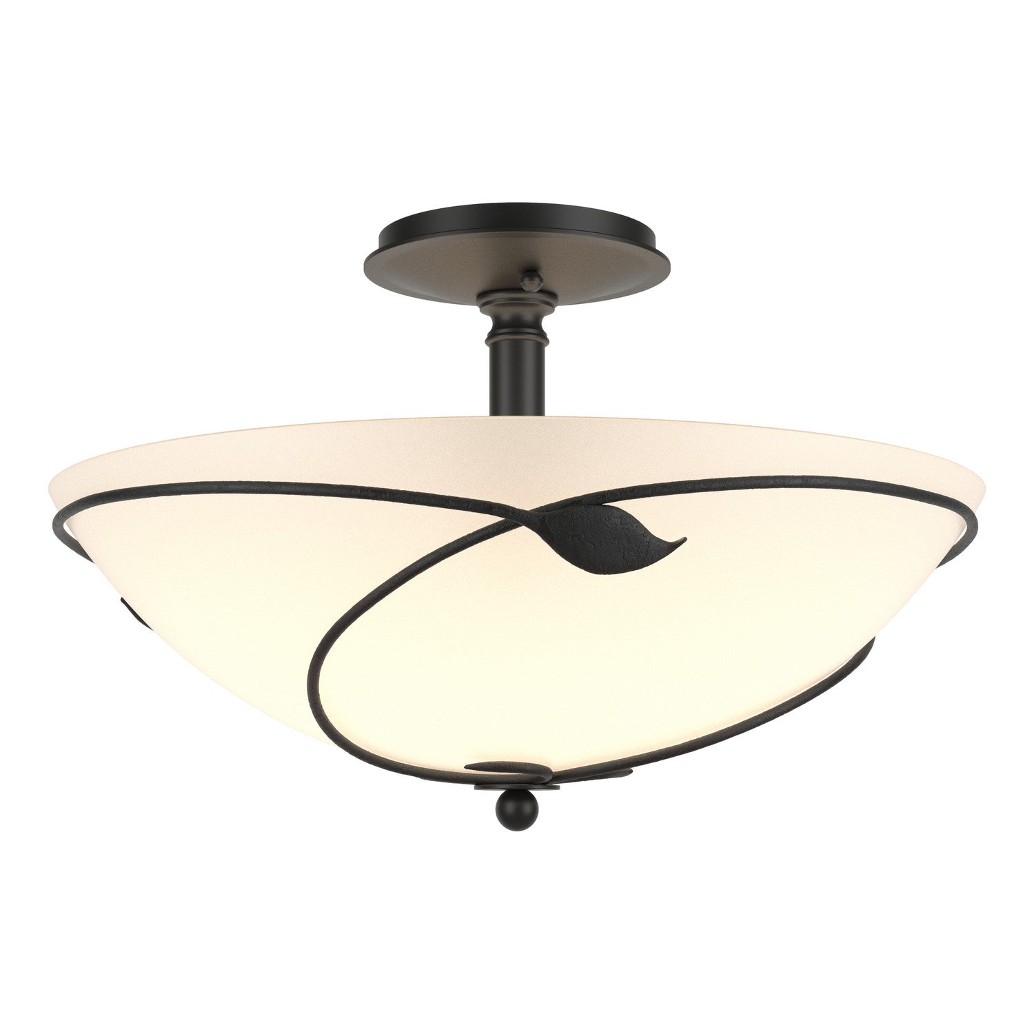 Hubbardton Forge - 126732-SKT-10-GG0052 - Forged Leaves Large Semi-Flush - Leaf - Black