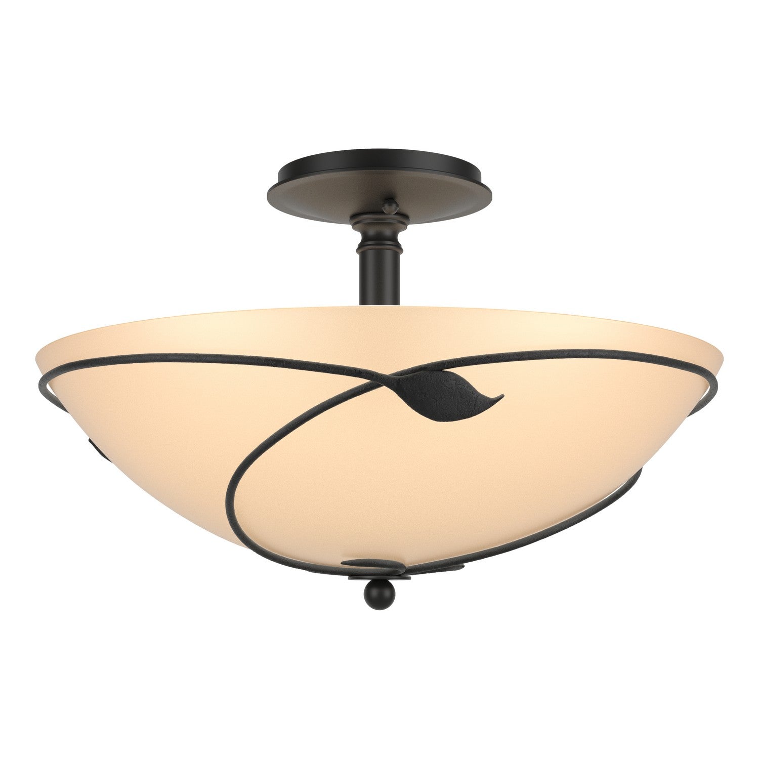 Hubbardton Forge - 126732-SKT-10-SS0052 - Forged Leaves Large Semi-Flush - Leaf - Black