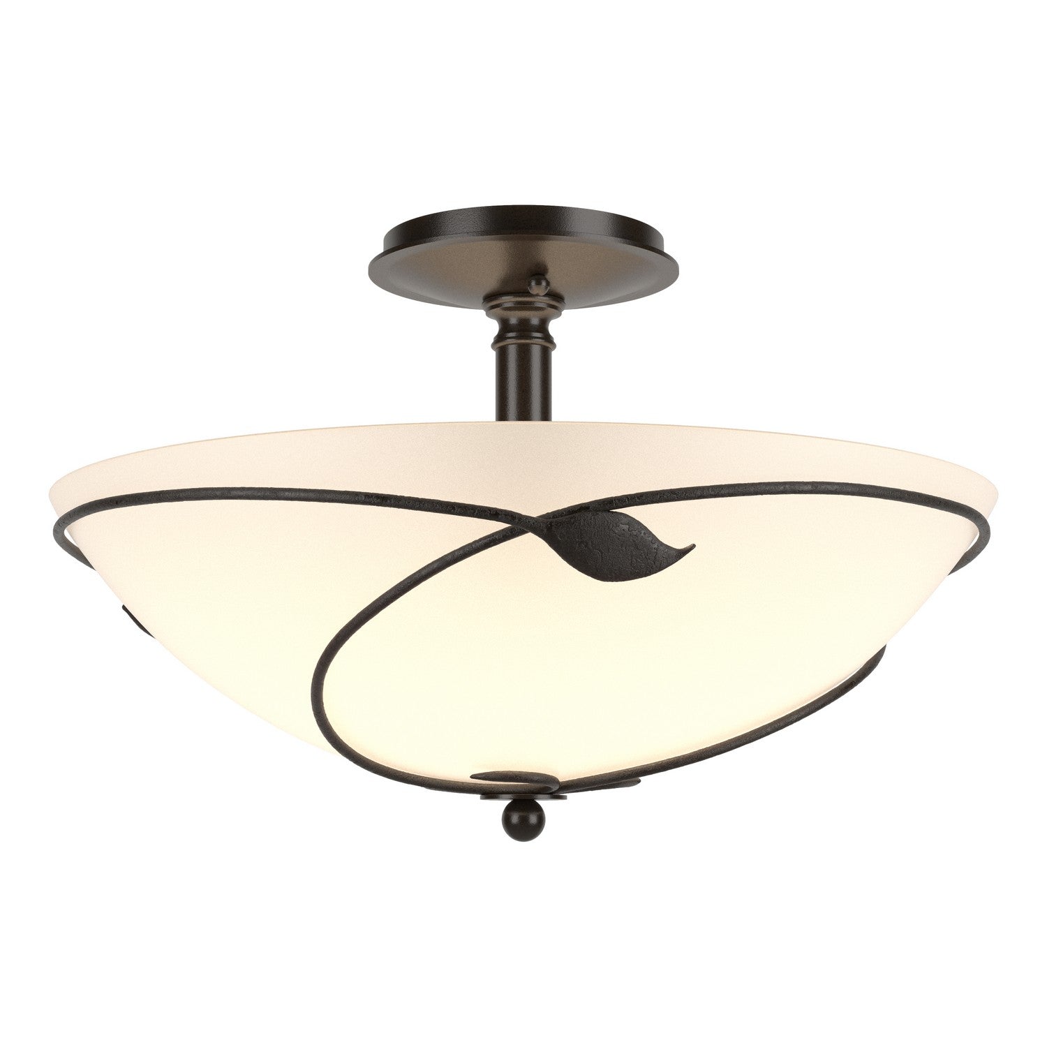 Hubbardton Forge - 126732-SKT-14-GG0052 - Forged Leaves Large Semi-Flush - Leaf - Oil Rubbed Bronze
