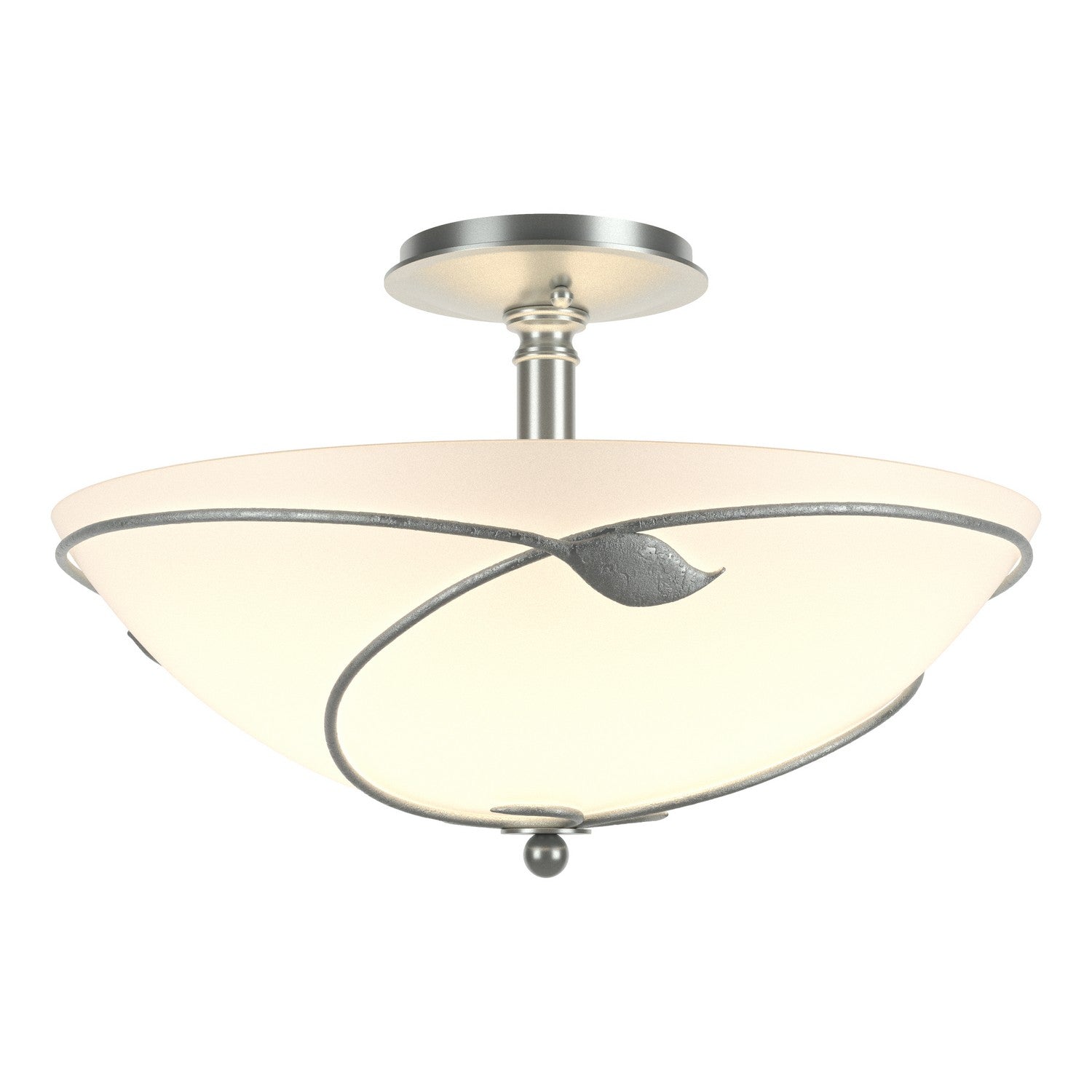 Hubbardton Forge - 126732-SKT-82-GG0052 - Forged Leaves Large Semi-Flush - Leaf - Vintage Platinum