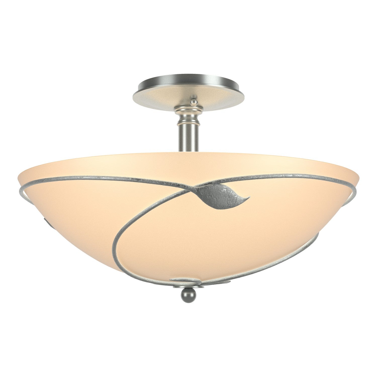 Hubbardton Forge - 126732-SKT-82-SS0052 - Forged Leaves Large Semi-Flush - Leaf - Vintage Platinum
