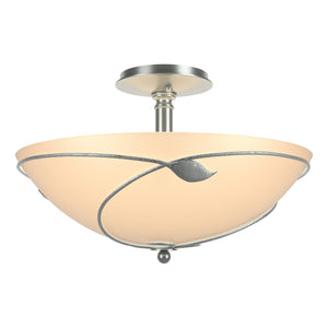 Hubbardton Forge - 126732-SKT-82-SS0052 - Three Light Semi-Flush Mount - Leaf - Vintage Platinum
