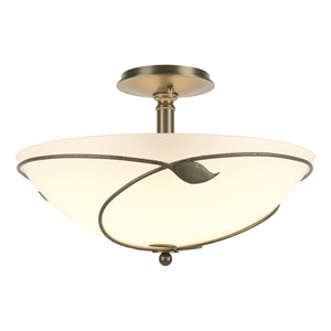 Hubbardton Forge - 126732-SKT-84-GG0052 - Three Light Semi-Flush Mount - Leaf - Soft Gold