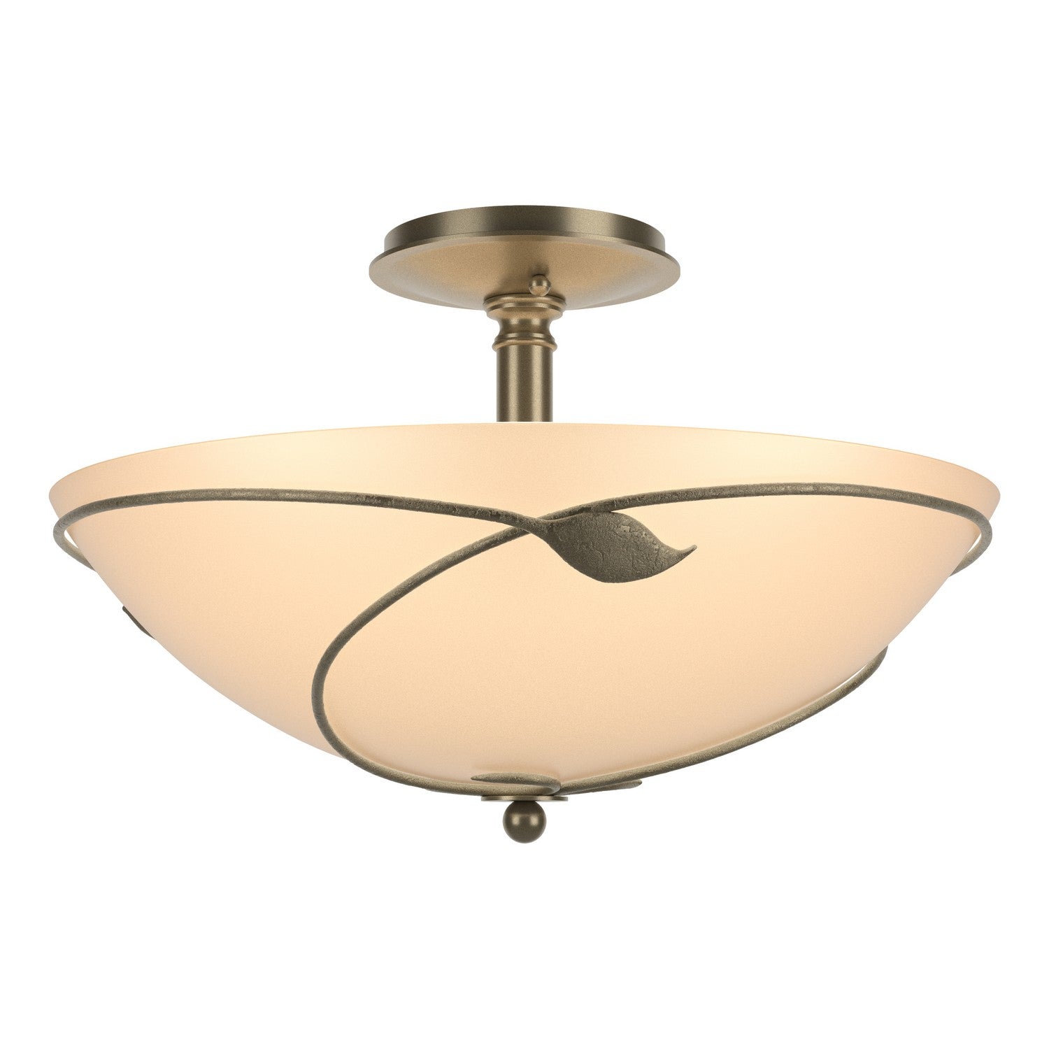 Hubbardton Forge - 126732-SKT-84-SS0052 - Forged Leaves Large Semi-Flush - Leaf - Soft Gold