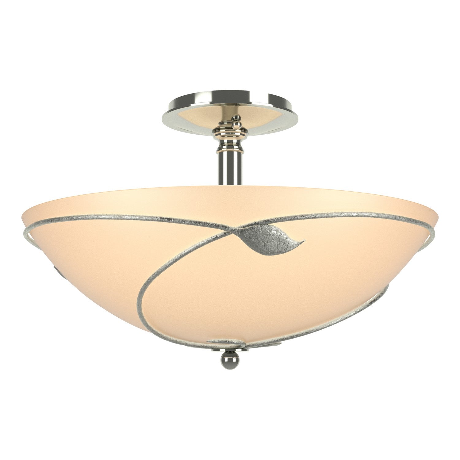 Hubbardton Forge - 126732-SKT-85-SS0052 - Forged Leaves Large Semi-Flush - Leaf - Sterling