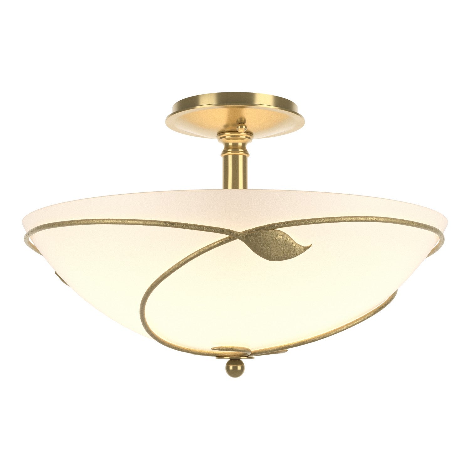 Hubbardton Forge - 126732-SKT-86-GG0052 - Forged Leaves Large Semi-Flush - Leaf - Modern Brass