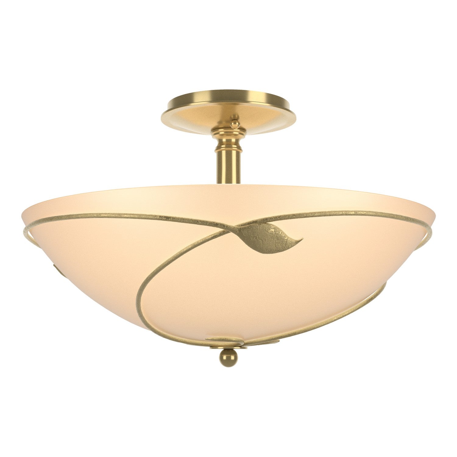 Hubbardton Forge - 126732-SKT-89-SS0052 - Forged Leaves Large Semi-Flush - Leaf - Ink