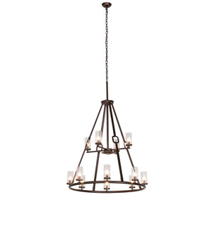 Meyda Tiffany - 260339 - 12 Light Chandelier - Loxley - Mahogany Bronze