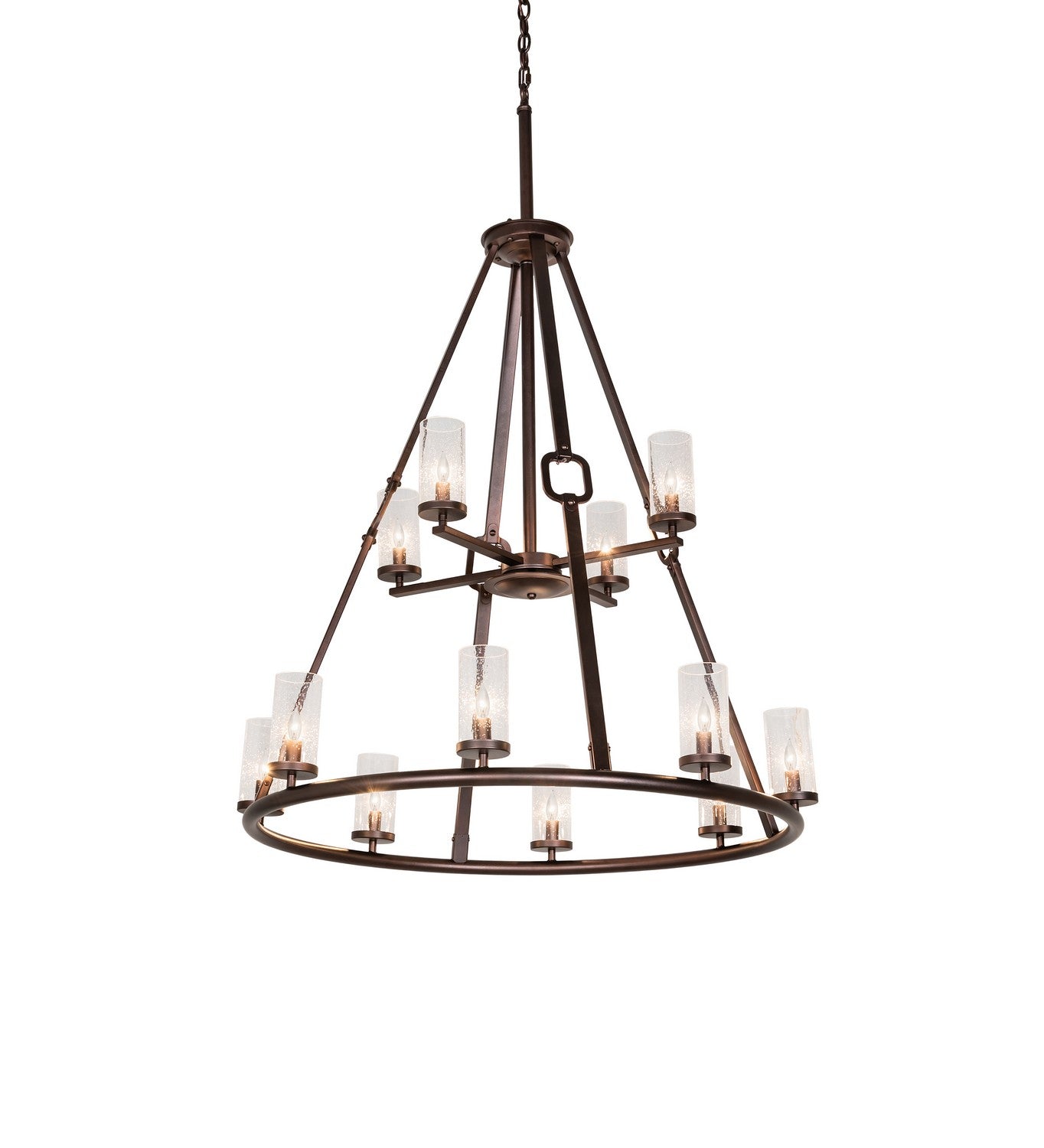 Meyda Tiffany - 260339 - 12 Light Chandelier - Loxley - Mahogany Bronze