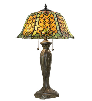 Meyda Tiffany - 264846 - Two Light Table Lamp - Duffner & Kimberly Shell & Diamond - Mahogany Bronze