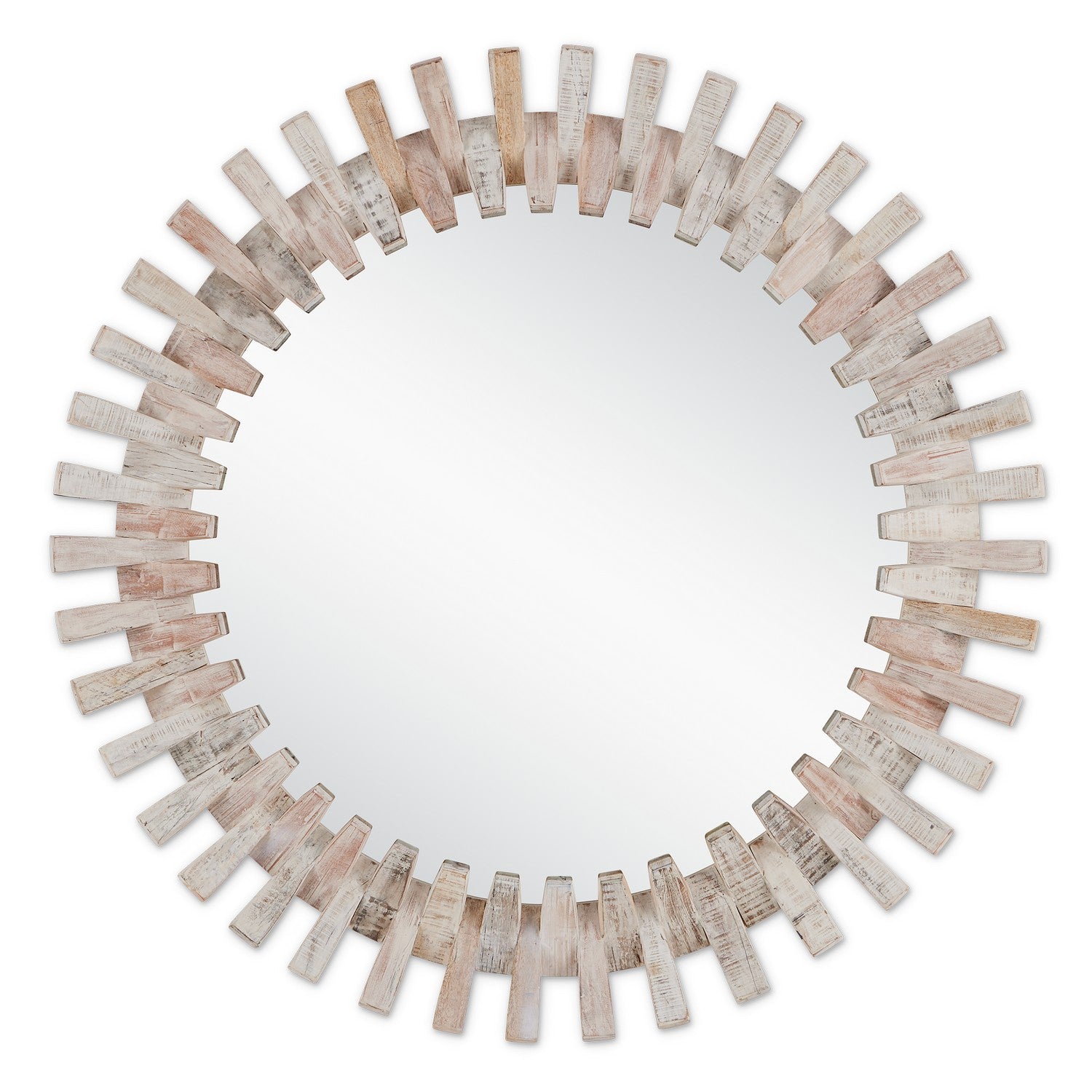 Currey and Company - 1000-0133 - Mirror - Diza - Whitewash/Mirror