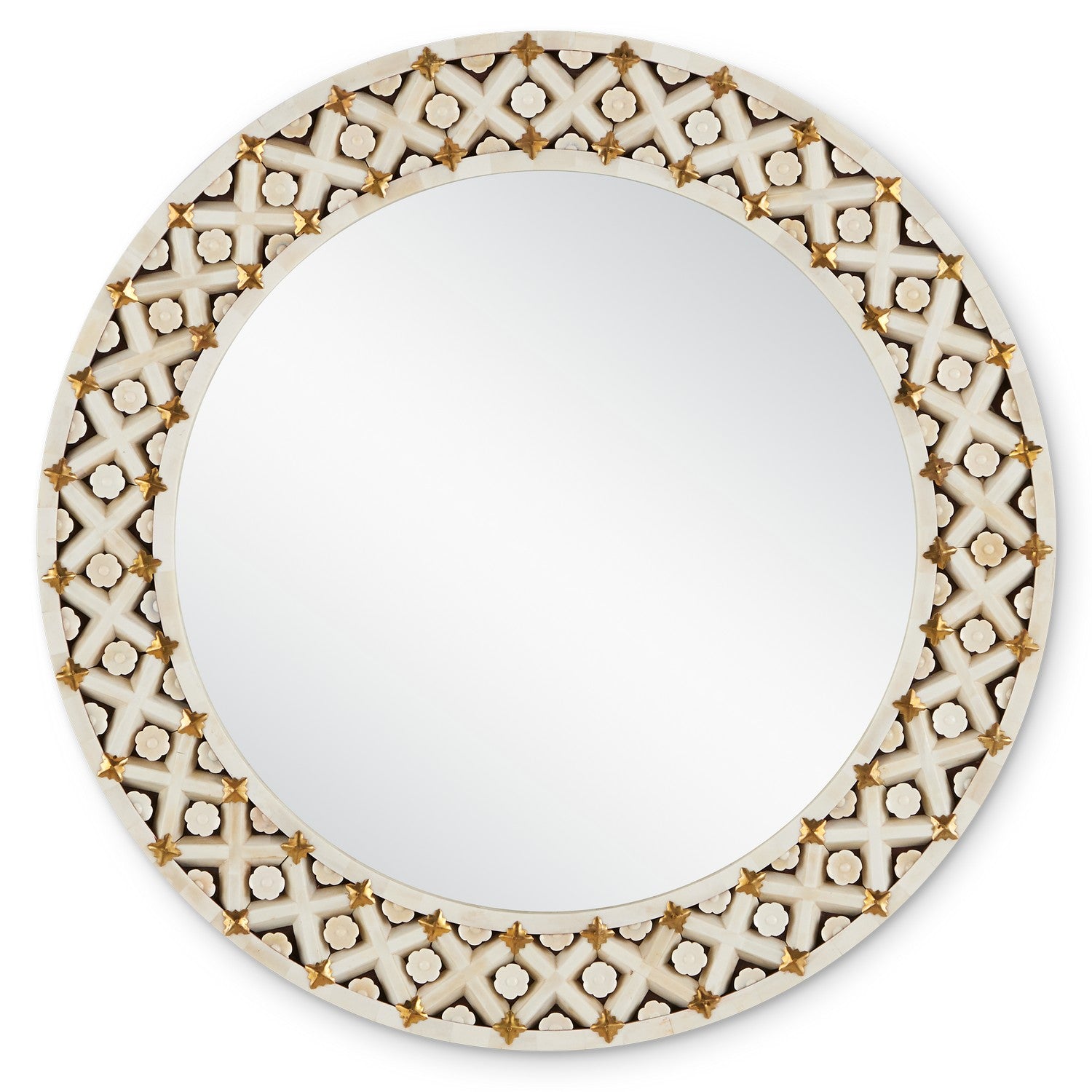 Currey and Company - 1000-0136 - Mirror - Ellaria - Natural/Brass/Mirror