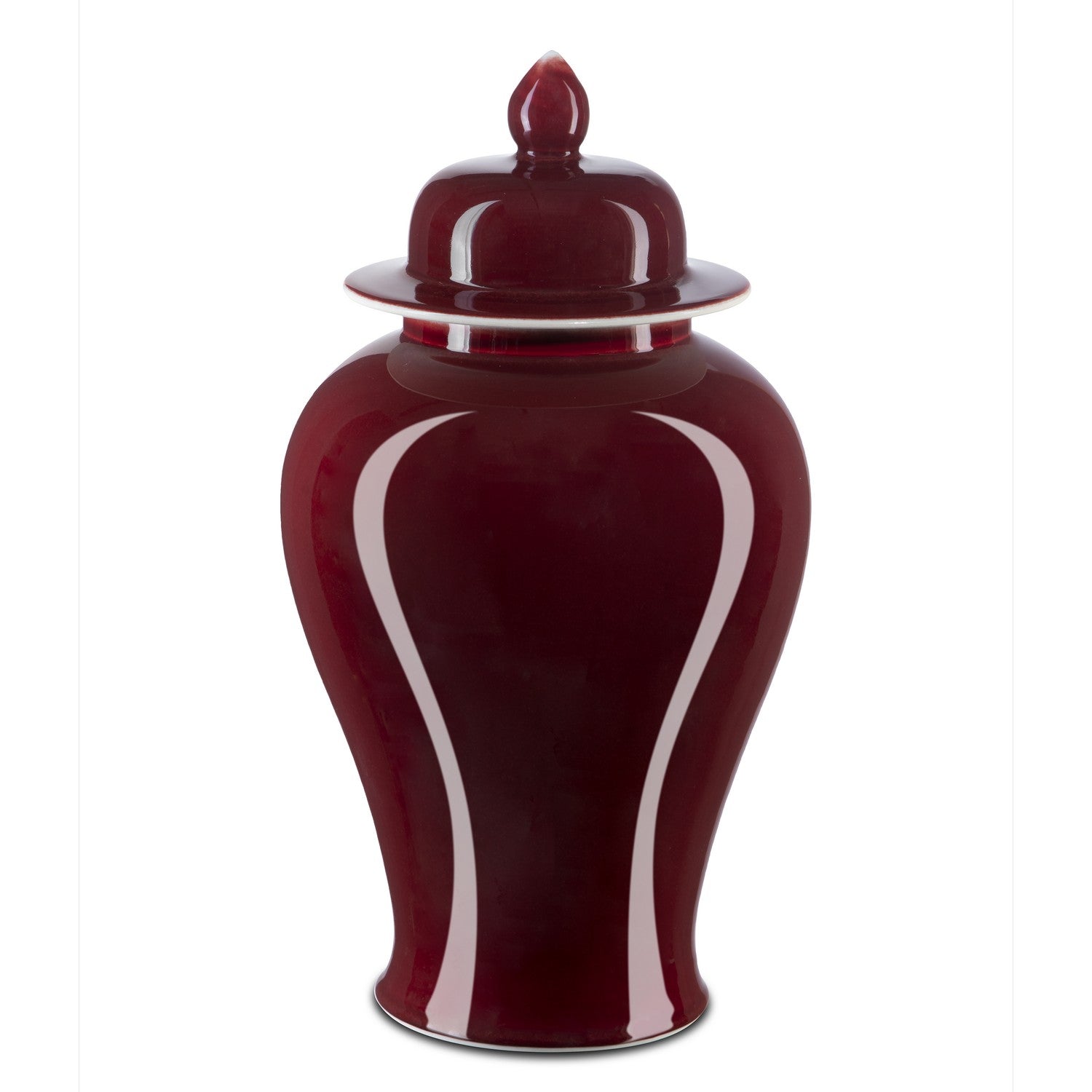 Currey and Company - 1200-0685 - Jar - Oxblood - Imperial Red