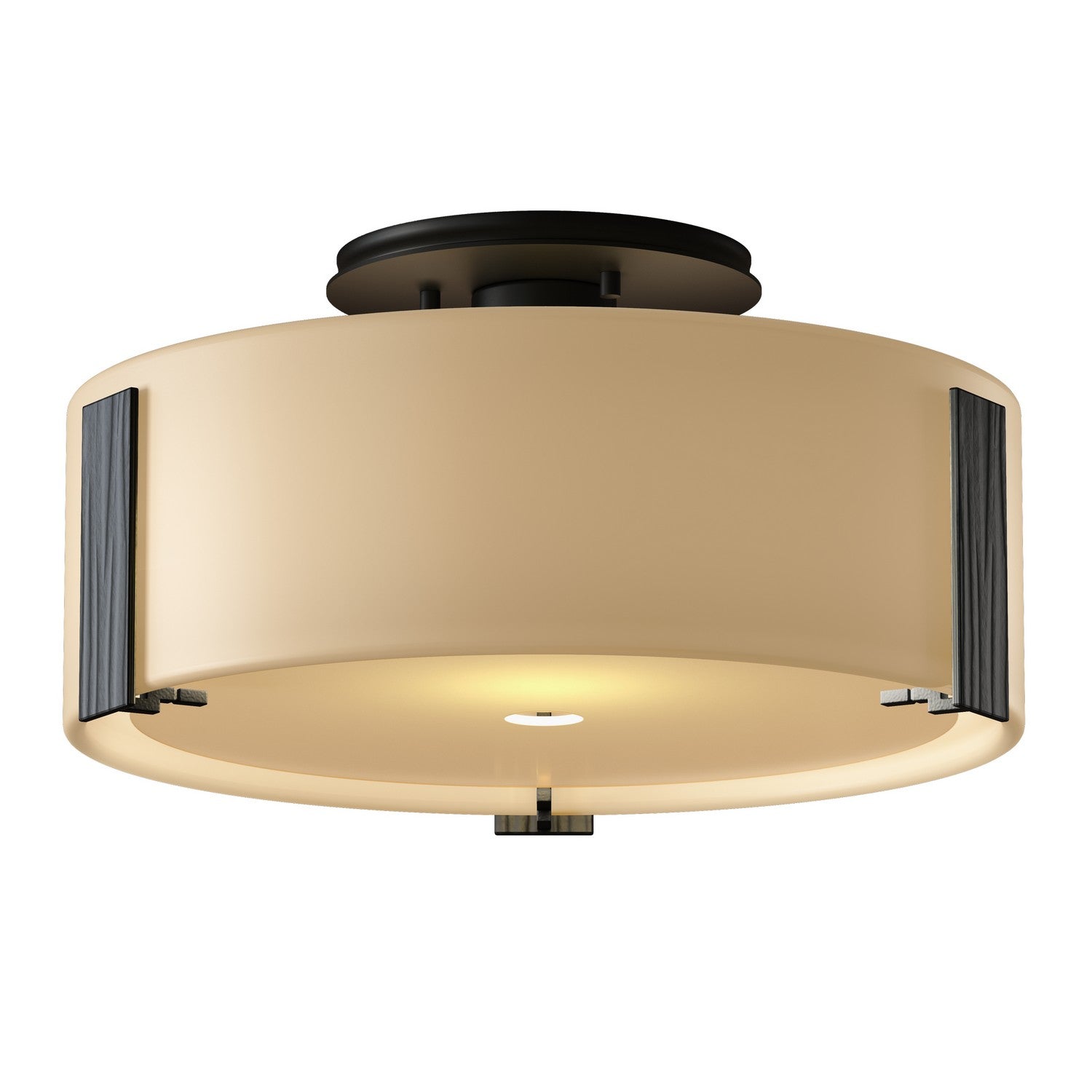 Hubbardton Forge - 126753-SKT-10-GG0218 - One Light Semi-Flush Mount - Impressions - Black