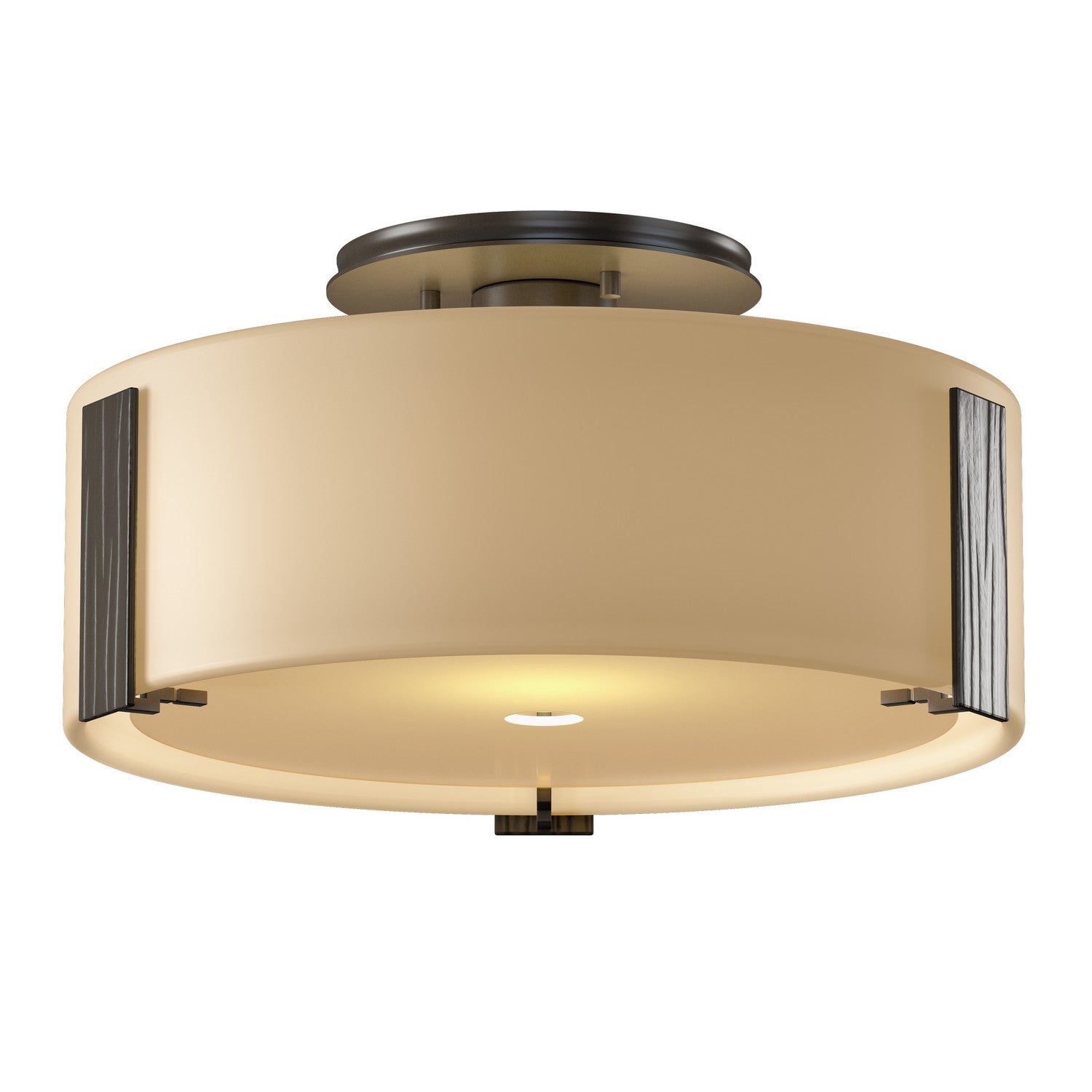 Hubbardton Forge - 126753-SKT-14-GG0218 - One Light Semi-Flush Mount - Impressions - Oil Rubbed Bronze