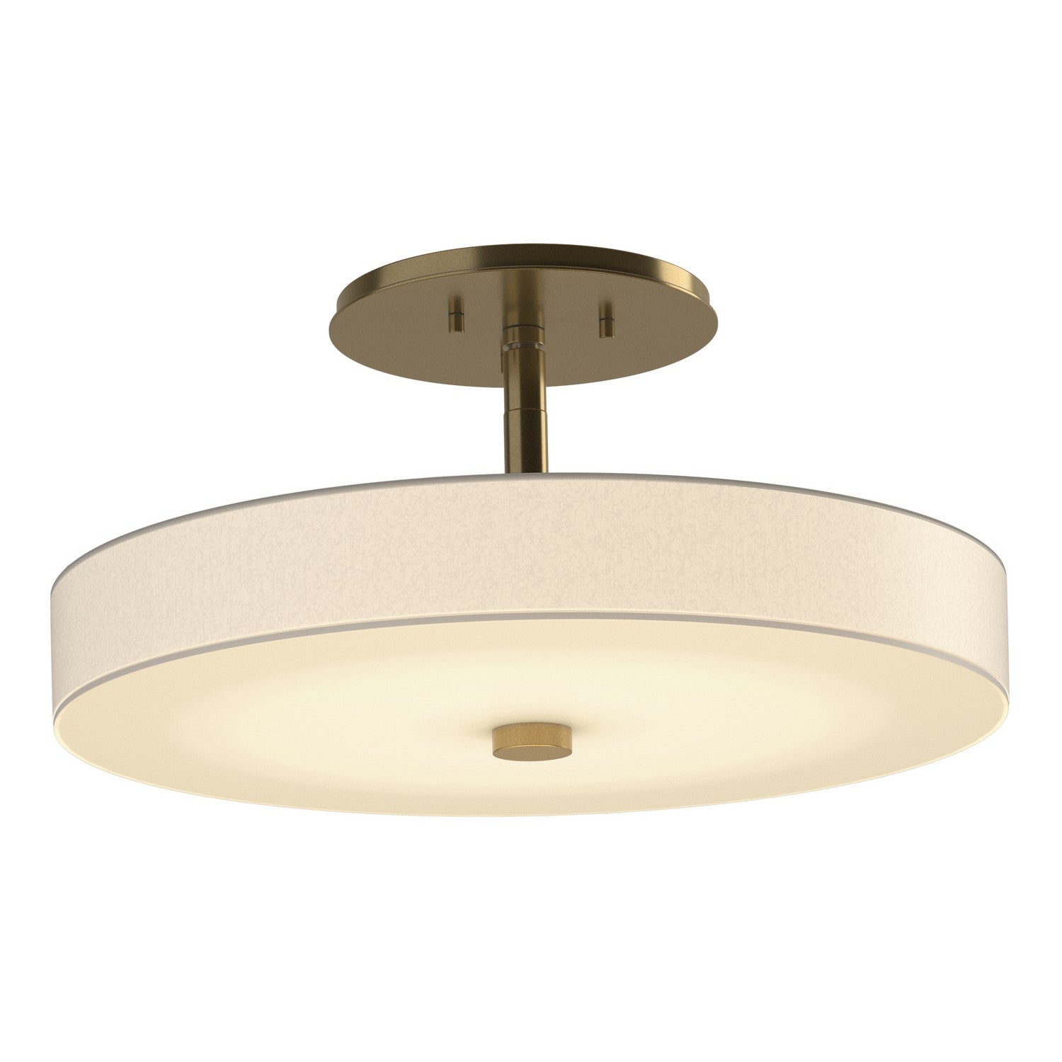 Hubbardton Forge - 126803-LED-86-SH1971 - LED Semi-Flush Mount - Disq - Modern Brass