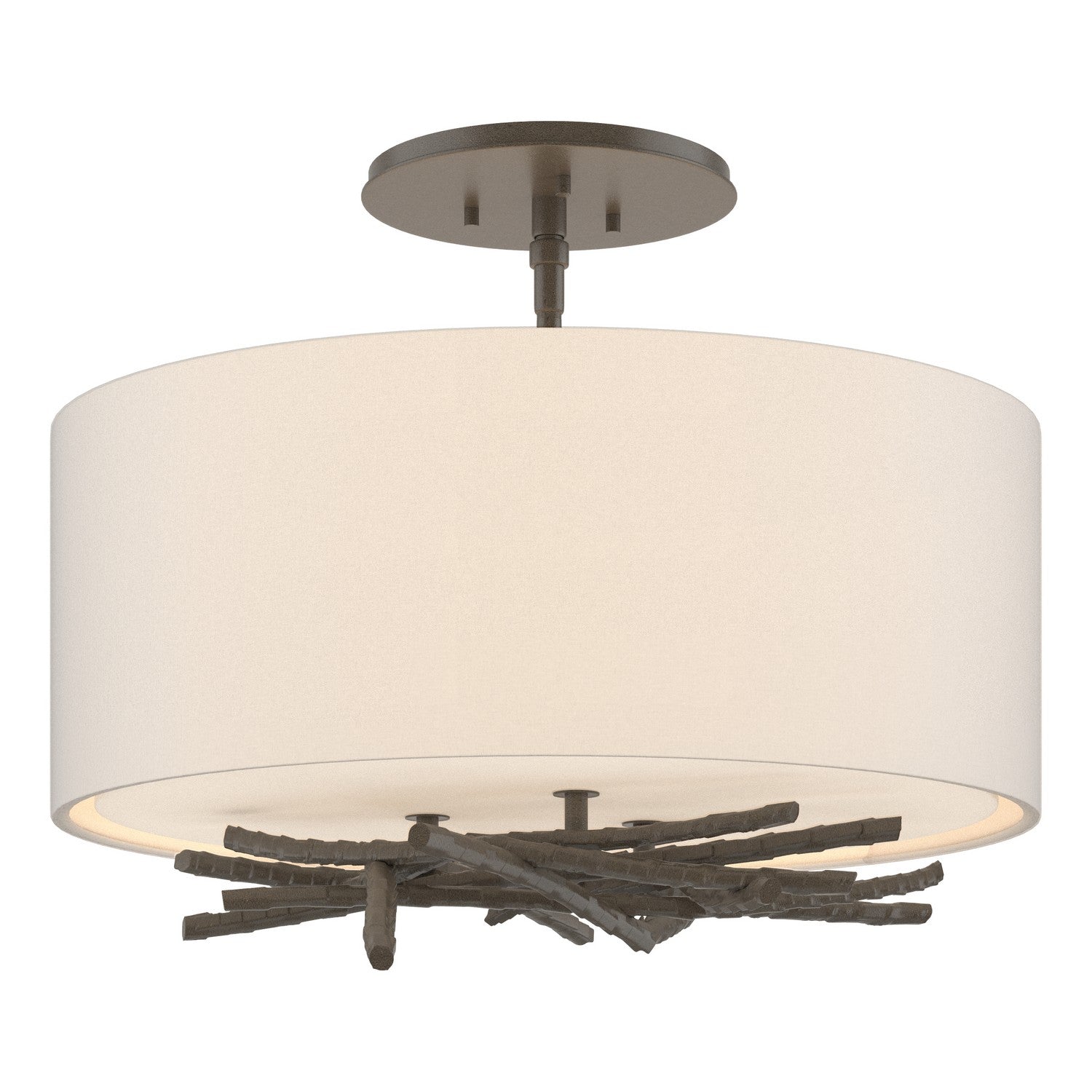 Hubbardton Forge - 127660-SKT-07-SE1505 - Brindille Semi-Flush - Brindille - Dark Smoke