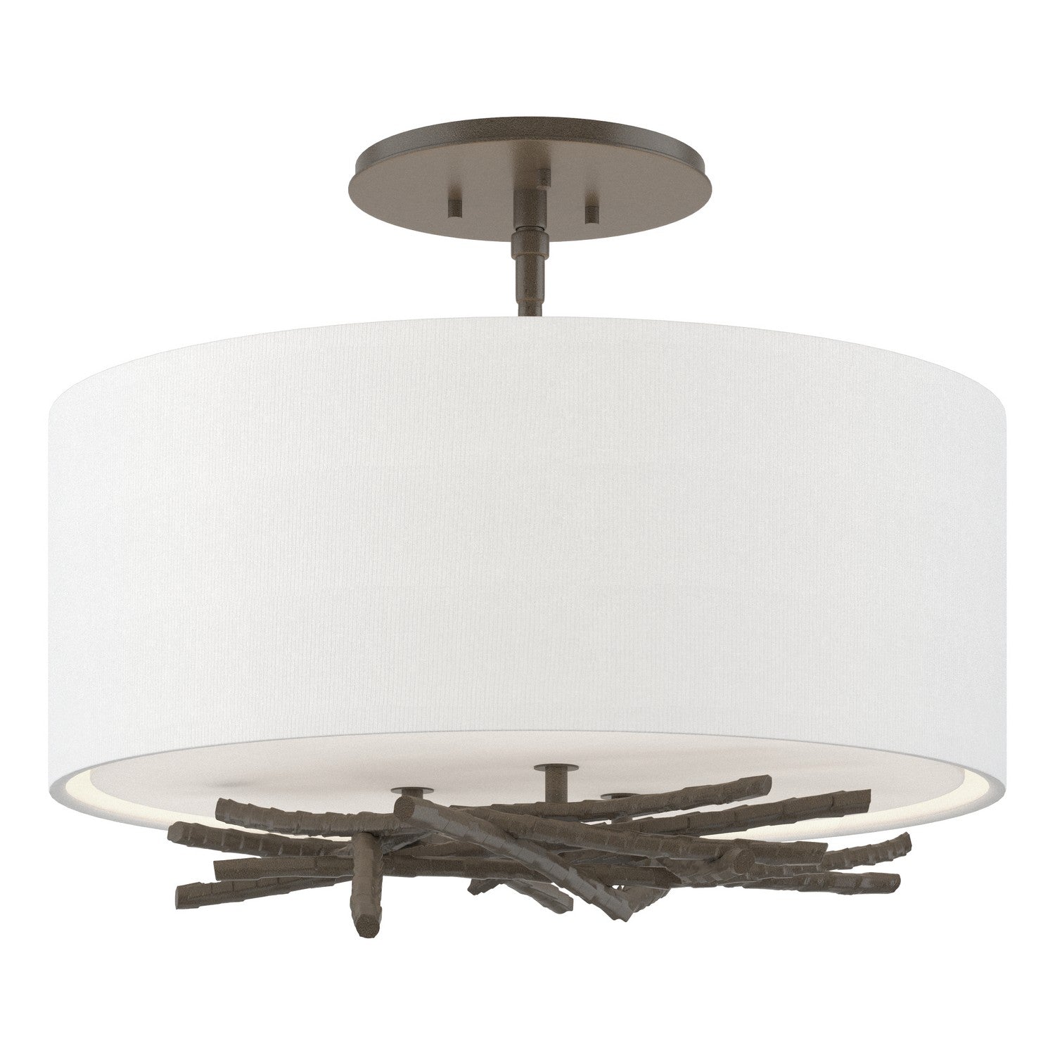 Hubbardton Forge - 127660-SKT-07-SF1505 - Brindille Semi-Flush - Brindille - Dark Smoke