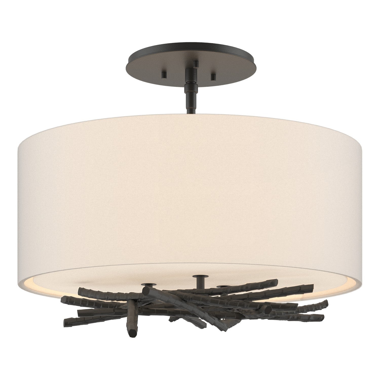 Hubbardton Forge - 127660-SKT-10-SE1505 - Brindille Semi-Flush - Brindille - Black
