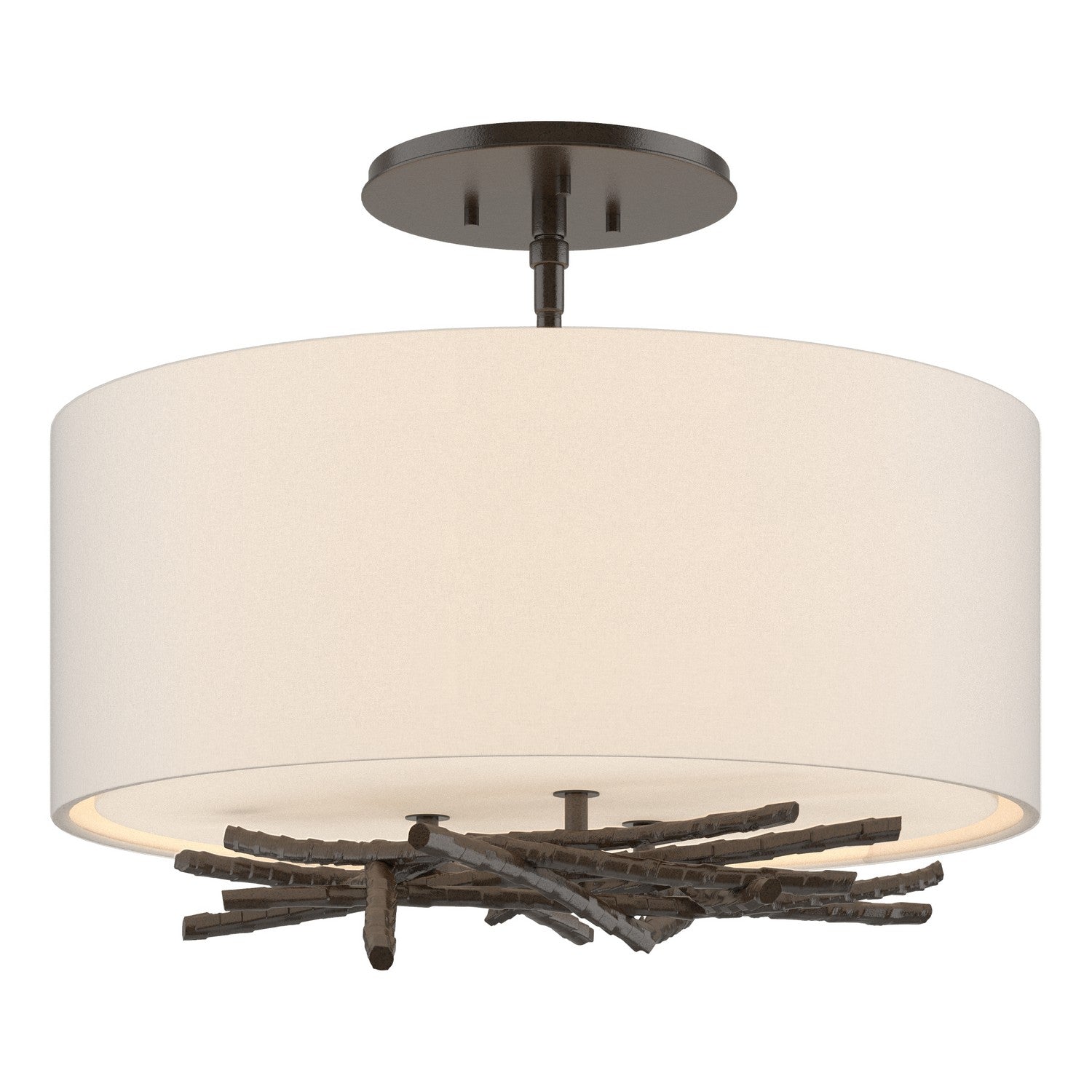 Hubbardton Forge - 127660-SKT-14-SE1505 - Brindille Semi-Flush - Brindille - Oil Rubbed Bronze
