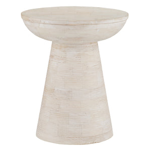 Currey and Company - 3000-0236 - Accent Table - Gati - Whitewash