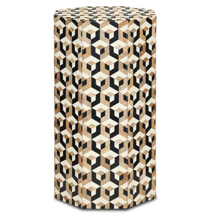 Currey and Company - 3000-0239 - Accent Table - Geo - Natural/White/Black