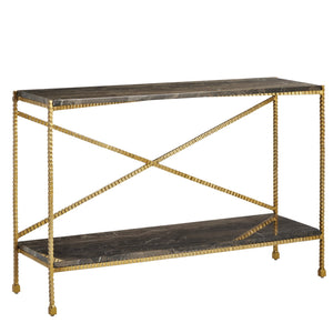 Currey and Company - 4000-0173 - Console Table - Flying - Natural/Gold