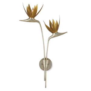 Currey and Company - 5000-0239 - Two Light Wall Sconce - Paradiso - Contemporary Silver Leaf/Contemporary Gold Leaf/Gold