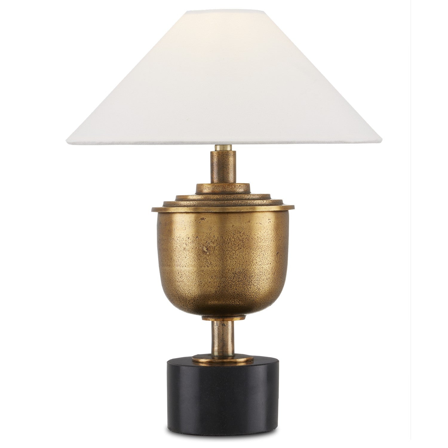 Currey and Company - 6000-0877 - One Light Table Lamp - Bective - Antique Brass/Black