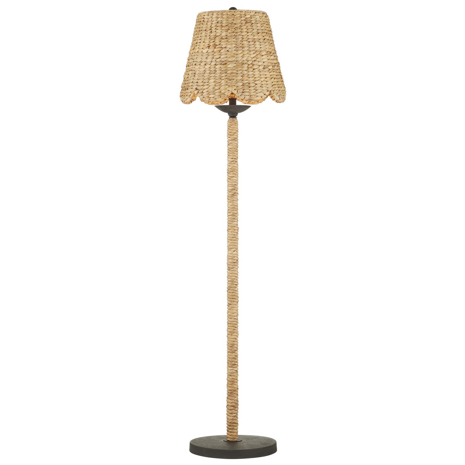 Currey and Company - 8000-0139 - One Light Floor Lamp - Suzanne Duin - Natural/Molé Black