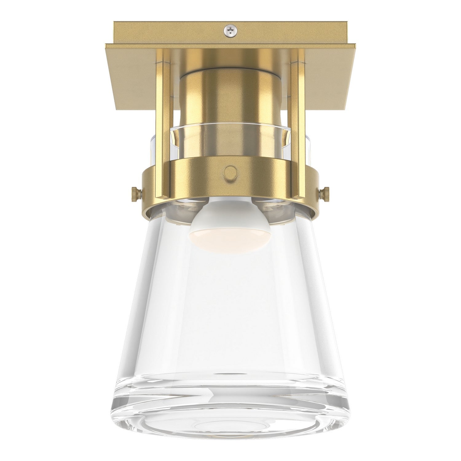 Hubbardton Forge - 128705-SKT-86-ZM0467 - One Light Semi-Flush Mount - Erlenmeyer - Modern Brass