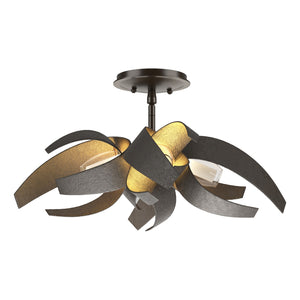 Hubbardton Forge - 128712-SKT-14-YE0352 - Four Light Semi-Flush Mount - Corona - Oil Rubbed Bronze