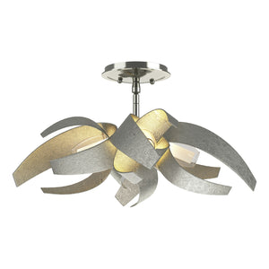 Hubbardton Forge - 128712-SKT-85-YE0352 - Four Light Semi-Flush Mount - Corona - Sterling