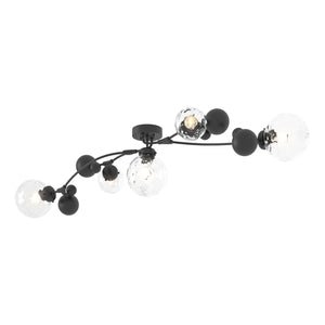 Hubbardton Forge - 128715-SKT-10-LL0639 - Five Light Semi-Flush Mount - Sprig - Black