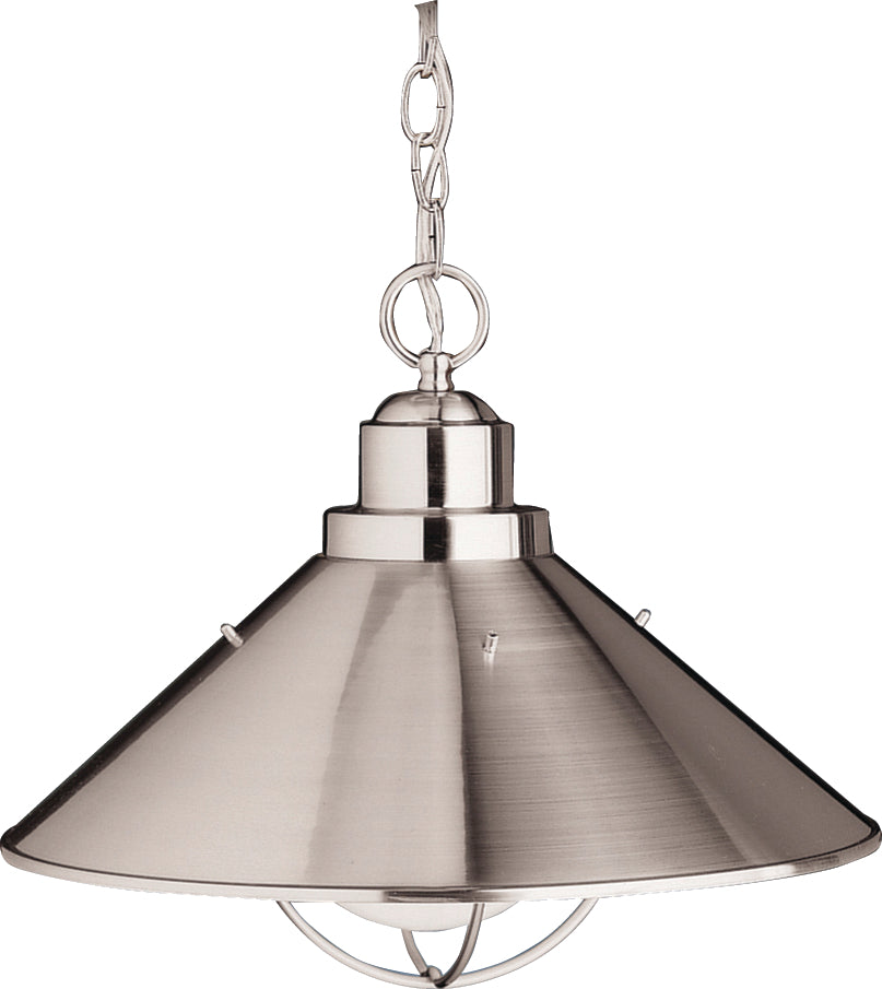 Kichler - 2713NI - One Light Outdoor Pendant - Seaside - Brushed Nickel