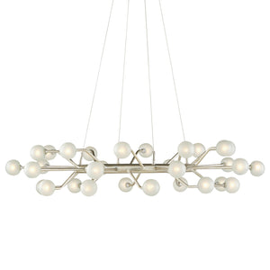 Currey and Company - 9000-0996 - 30 Light Chandelier - Chaldea - Contemporary Silver Leaf/Frosted