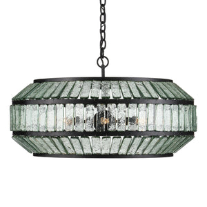 Currey and Company - 9000-1078 - Six Light Chandelier - Centurion - Clear/Satin Black