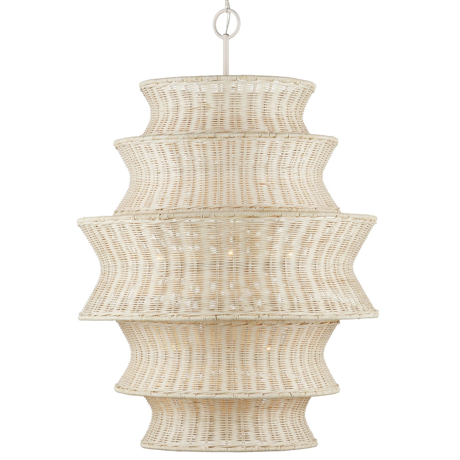 Currey and Company - 9000-1083 - Nine Light Chandelier - Phebe - Bleached Natural/Vanilla