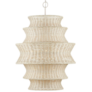 Currey and Company - 9000-1083 - Nine Light Chandelier - Phebe - Bleached Natural/Vanilla