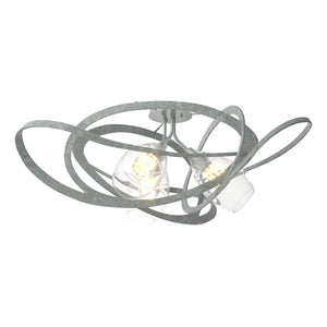 Hubbardton Forge - 128720-SKT-82-ZM0621 - Three Light Semi-Flush Mount - Nest - Vintage Platinum