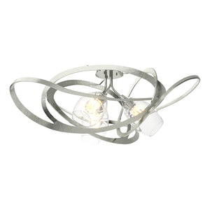 Hubbardton Forge - 128720-SKT-85-ZM0621 - Three Light Semi-Flush Mount - Nest - Sterling