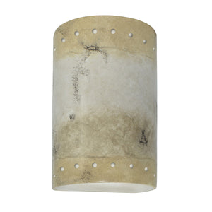 Justice Designs - CER-0990W-TRAG-LED1-1000 - LED Lantern - Ambiance - Greco Travertine