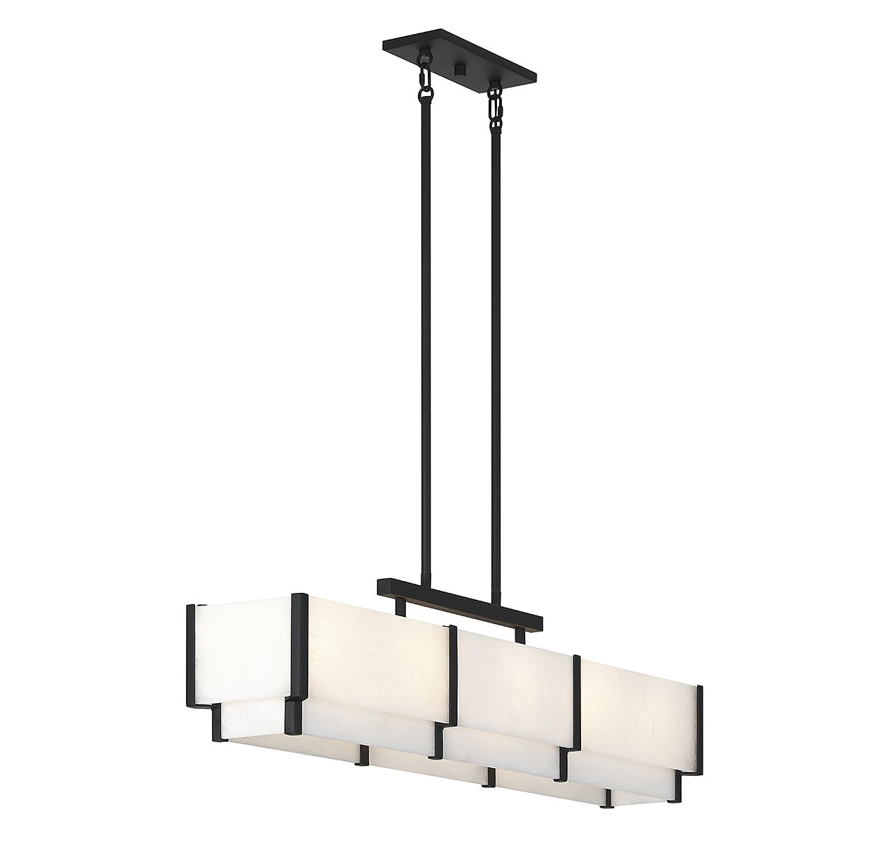 Savoy House - 1-2330-5-50 - Five Light Linear Chandelier - Orleans - Black Cashmere