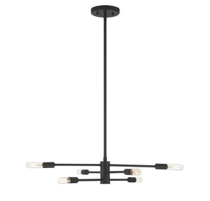 Savoy House - 1-7000-6-89 - Six Light Chandelier - Lyrique - Matte Black